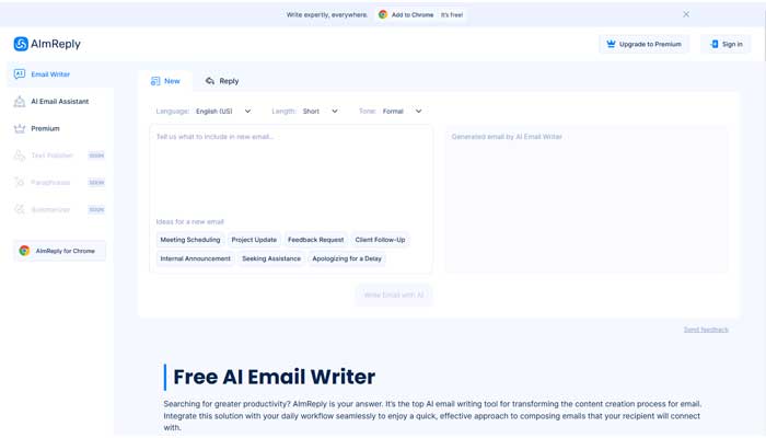 AImReply – Online AI Email Writer and Assistant