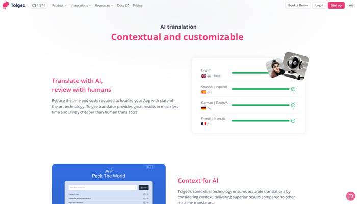 Tolgee AI translator
