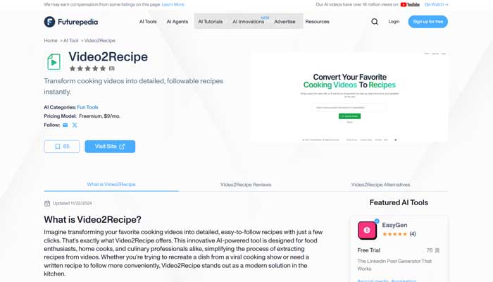 Video2Recipe