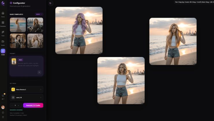 Silky AI AI hairstyle changer preview showing before and after haircut on uploaded selfie